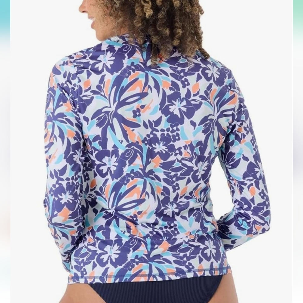 NWT ROXY Roxy Womens Lightweight Long Sleeve Sun Protection Tee Swim Beach XL - Picture 3 of 4